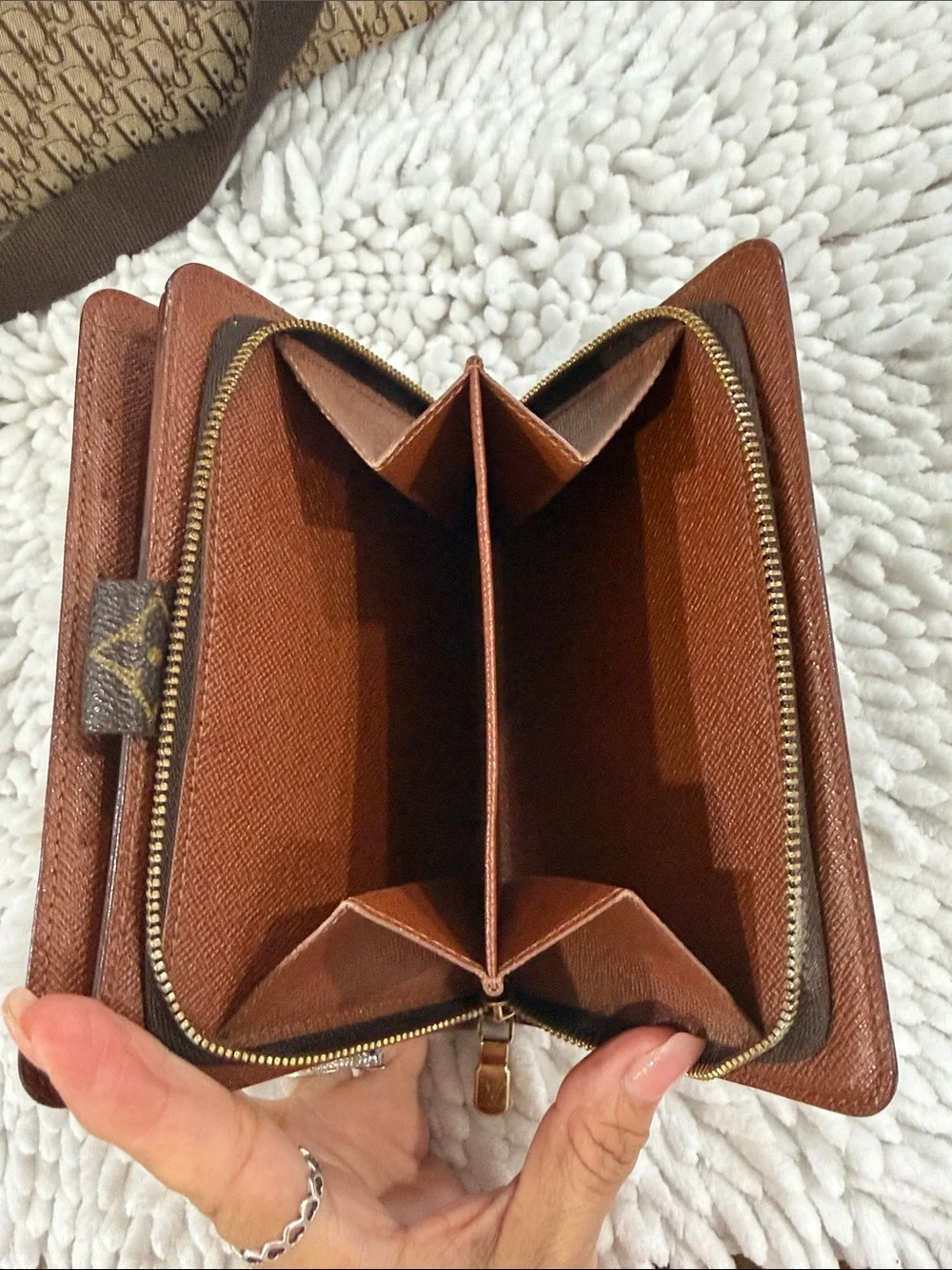 Louis Vuitton Monogram Canvas Brown and Gold Snap Wallet